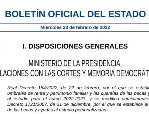 Becas MEC 2022/2023. Convocatoria y cuantías.