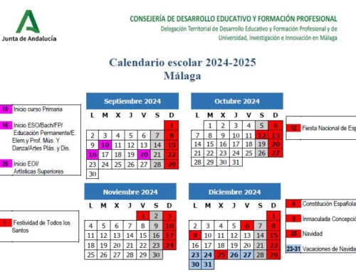 Calendario escolar 2024/2025 Málaga
