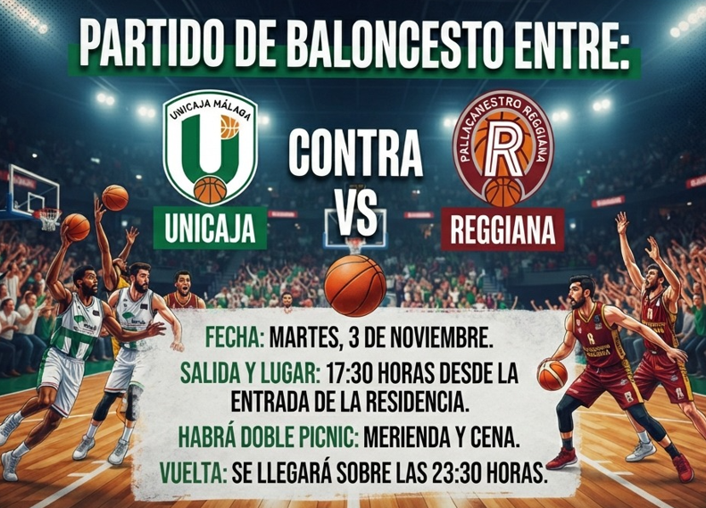 Partido baloncesto UNICAJA-REGGIANA